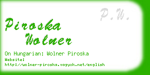 piroska wolner business card